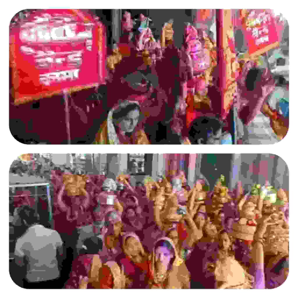 महाराजा अग्रसेन जयंती पर 551 महिलाएं पारंपरिक वेशभूषा में कलश लेकर शोभायात्रा में शामिल