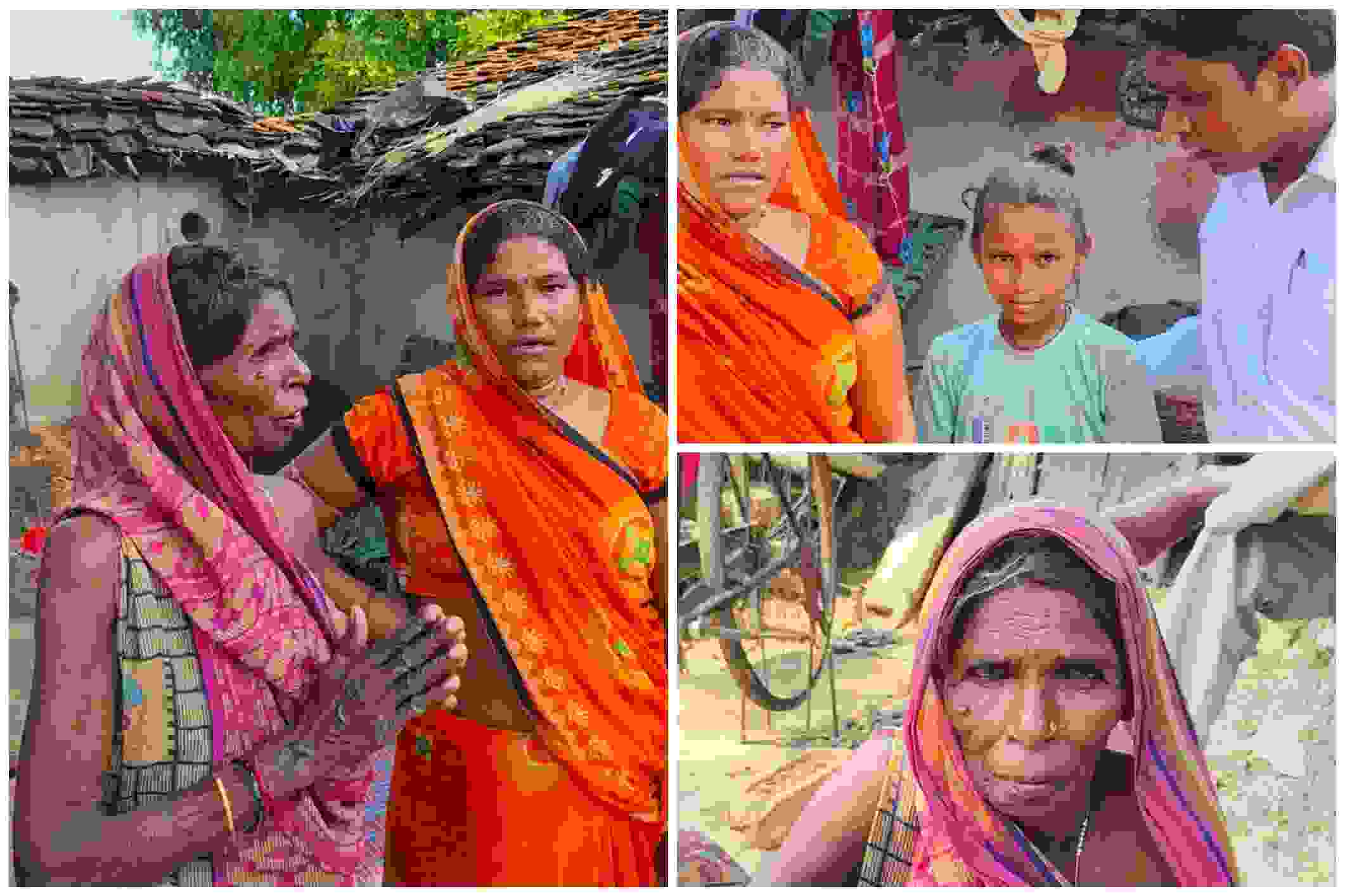 चित्रकूट घटना के बाद पीड़ित महिला और उसकी नाबालिग बेटी की तस्वीरों का कोलाज