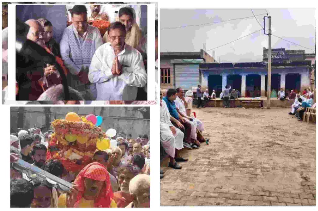 गिर्राज प्रसाद तिवारी की अंतिम यात्रा में शामिल भीड़, सीएम भजनलाल शर्मा और स्थानीय लोगों ने दी श्रद्धांजलि
