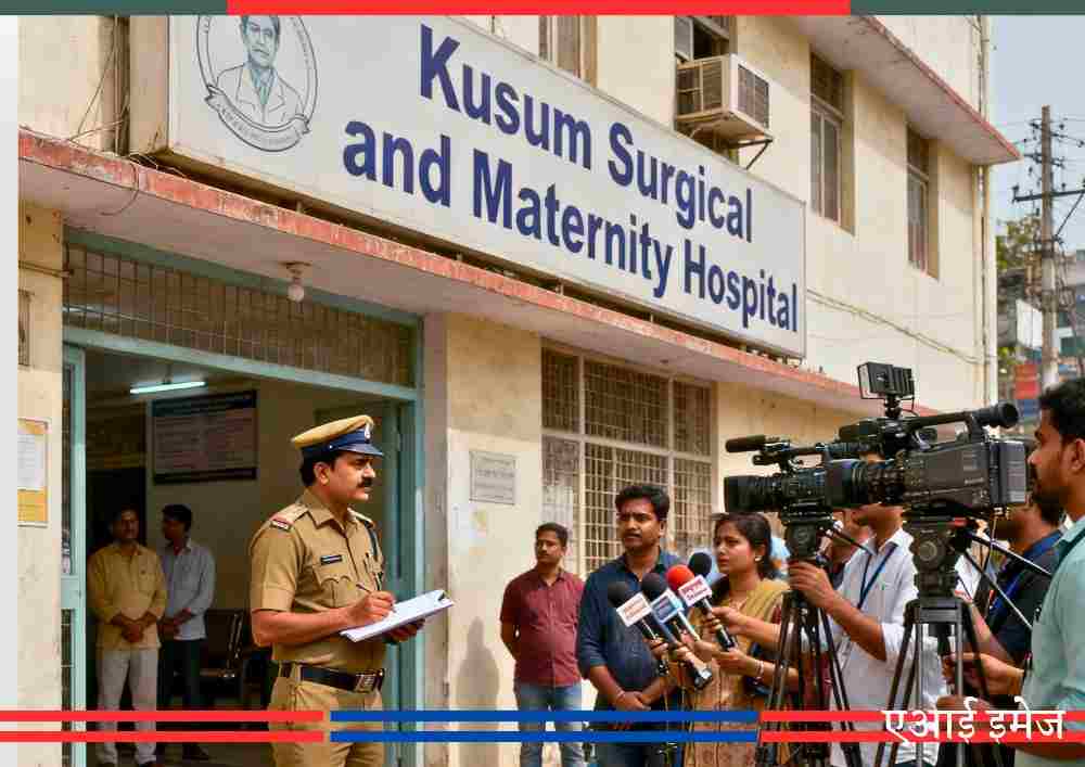 Ambedkarnagar hospital illegal abortion investigation at Kusum Surgical and Maternity Hospital with police and media