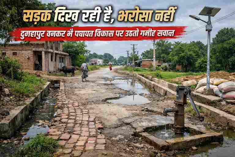 दुलहापुर बनकट गांव में जलभराव, अधूरी नाली और खराब सड़क के बीच पंचायत विकास कार्यों की जमीनी स्थिति