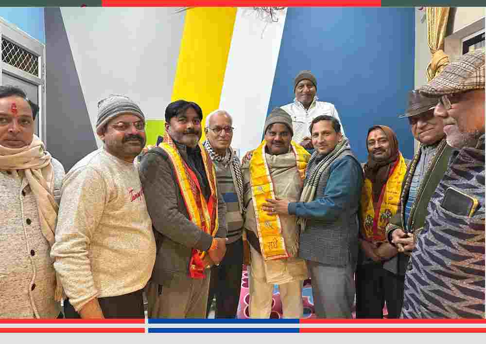 जायन्ट्स ग्रुप ऑफ कामवन की बैठक में नवनिर्वाचित पदाधिकारियों का सम्मान।