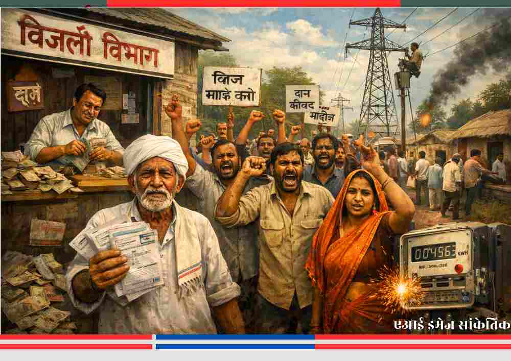 उत्तर प्रदेश में बिजली विभाग की मनमानी के खिलाफ ग्रामीण उपभोक्ताओं का विरोध, फर्जी वसूली और बिजली बिल छूट न मिलने से नाराज़ लोग।