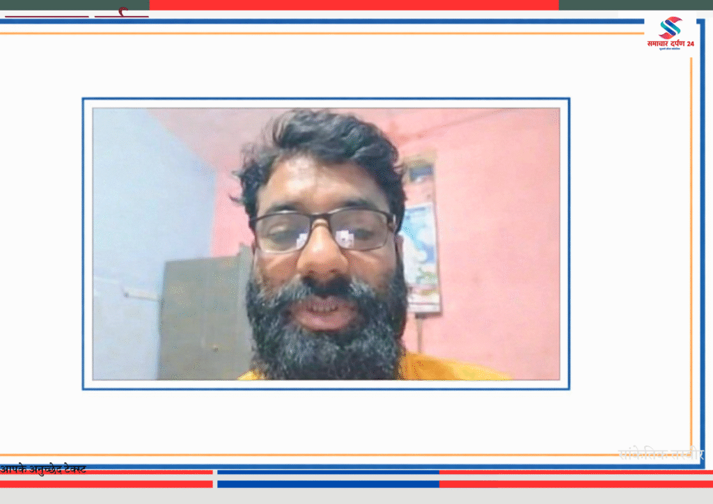 आत्महत्या से पहले रिकॉर्ड किए गए वायरल वीडियो में संजय यादव का स्क्रीनशॉट