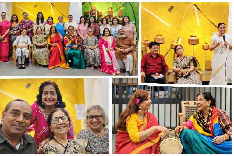 मुम्बई में आयोजित चित्रनगरी संवाद मंच के महिला दिवस कार्यक्रम में लेखिका सूर्यबाला, महिला रचनाकार और ‘इतनी सी बात’ नाटक की प्रस्तुति