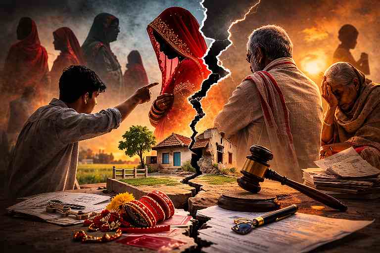 पिता की सातवीं शादी के विवाद और पैतृक जमीन को लेकर पिता-पुत्र के बीच संघर्ष दर्शाती सांकेतिक तस्वीर