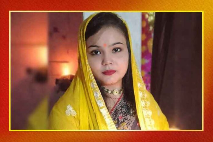 पीली साड़ी में युवती की तस्वीर, जिसने आत्महत्या से पहले सोशल मीडिया पर भावुक पोस्ट किया